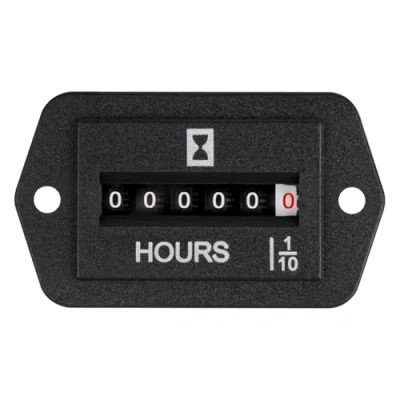Afbeelding van Yooreal DC 6 80 V mechanische bedrijfsurenteller, bedrijfsurenteller zonder batterij, waterdicht, voor dieselmotor, tractor, generator, omvormer, boot, RV Zero grasmaaier, sneeuwblazer (DC V)