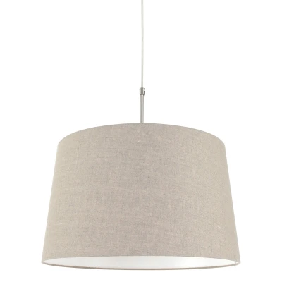 Afbeelding van Steinhauer Hanglamp Sparkled light 9568 staal kap linnen grijs