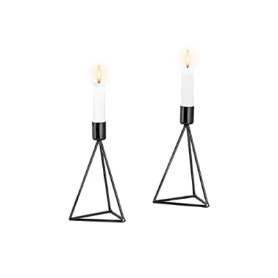 Afbeelding van ECHTWERK 2 delige theelicht /kandelaarset, modern, klein, gouden editie, geometrisch design, votief kaarsenhouder voor woonkamer/eettafel, tafeldecoratie bruiloften, 9,5 x 16,5 cm