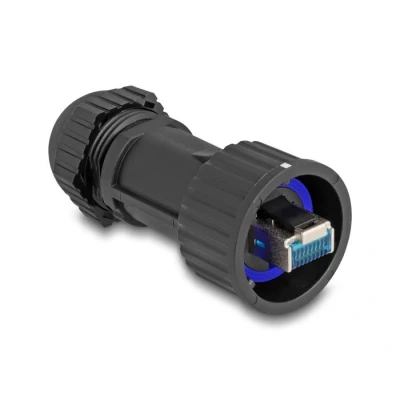 Afbeelding van RJ45 Stecker feldkonfektionierbar Cat.6A mit Durchführungskupplung pa