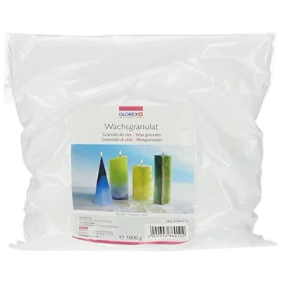 Afbeelding van GLOREX 6 8601 0 Waskorrels in pastillevorm, 1000 g, op basis van paraffine, voor kaarsenmakerij, klaar gebruik