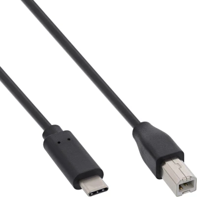 Afbeelding van USB C naar B kabel USB2.0 tot 3A / zwart 1,5 meter
