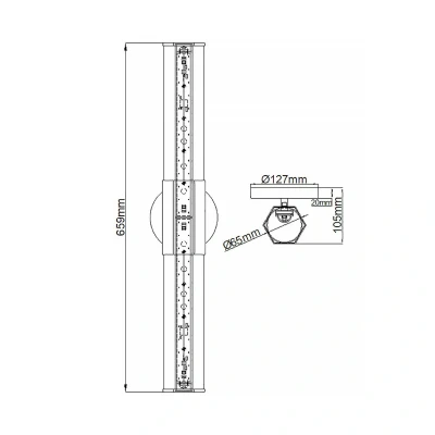 Afbeelding van Hinkley LED Badkamerarmatuur Facet 12W 3000K 2160Lm 830 IP44 Matte Black