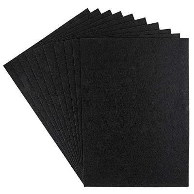 Afbeelding van Ideen mit Herz Vilt, 10 vellen, zelfklevend, zwart, 1 mm, DIN A4, ideaal om te knutselen of als viltglijder