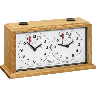 Afbeelding van Philos schaakklok Insa hout mechanisch Mechanische (hout)