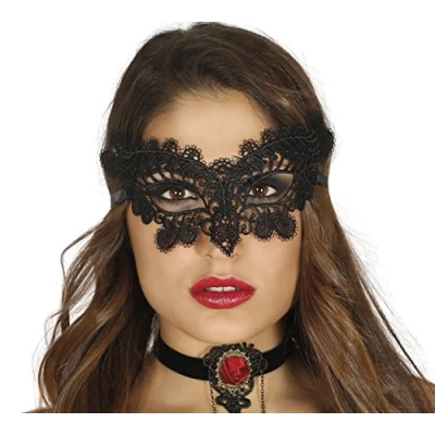 Afbeelding van Zwart gemaskerd bal oogmasker voor dames Verkleedmaskers