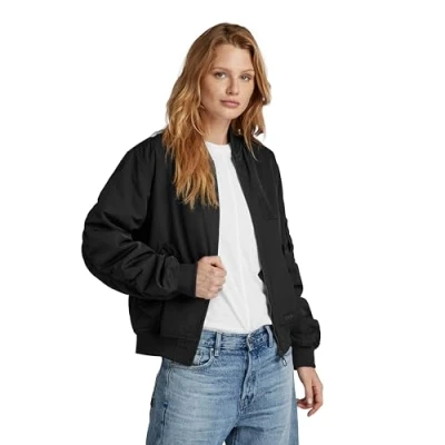 Afbeelding van G Star Padded Bomberjacks, Dames, Maat: XS, Dk black