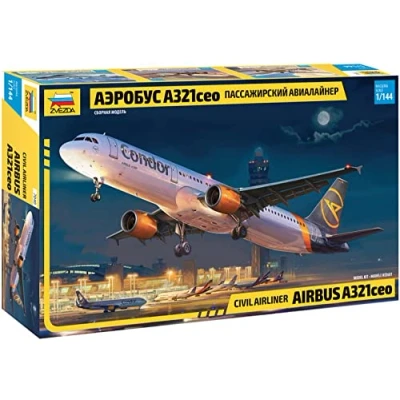 Afbeelding van 1:144 Zvezda 7040 Airbus A 321 CEO Plane Plastic Modelbouwpakket