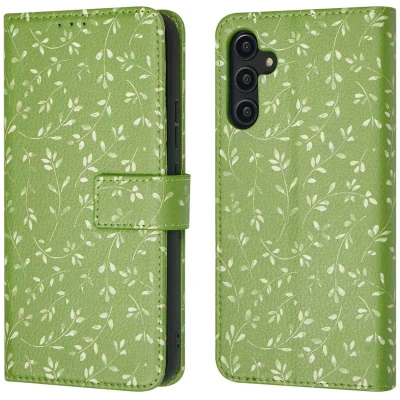 Afbeelding van Samsung Galaxy A14 (4G) Hoesje Kunstleder iMoshion Bookcase Groen Telefoonhoesje