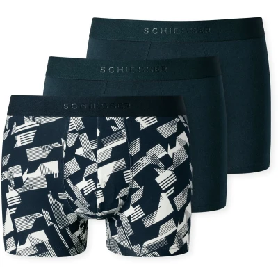 Afbeelding van Schiesser 3 PACK Onderbroeken, Heren, Maat: XXL, Blau weiß
