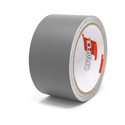 Afbeelding van Finest Folia Matte sierstrip, 10 meter, voor auto, vrachtwagen, motorfiets, boot, modelbouw, knutselen, doe het zelf zijstrepen, kleefstrip, zelfklevend (mat zilvergrijs, 40 mm breed)