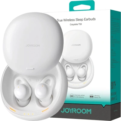 Afbeelding van TWS Joyroom JR TS2 Cozydots Series draadloze hoofdtelefoon met actieve ruisonderdrukking, Bluetooth 5.3 wit