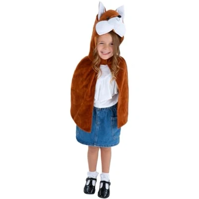 Afbeelding van Smiffy&#039;s Wolf &amp; Vos Kostuum Vrolijke Cape Kind Bruin Small / Medium Carnavalskleding Verkleedkleding