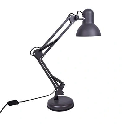 Afbeelding van BEL AIR HOME Antigona Series Flexo LED bureaulamp Vintage Retro Design Energiebesparend Verstelbare Arm GRIJS/MATTE, Metaal