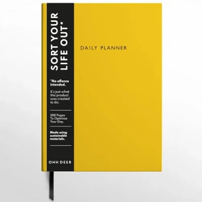 Afbeelding van Neon Amber Linnen Dagelijkse Planner A5