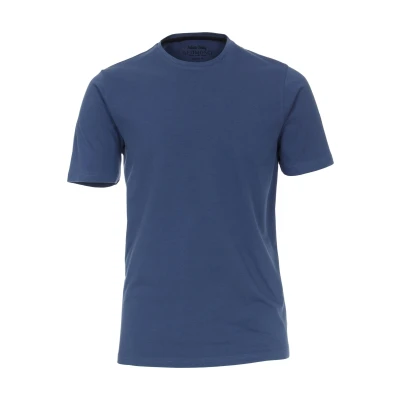 Afbeelding van Redmond Casual Regular Fit T Shirt ronde hals blauw, Effen