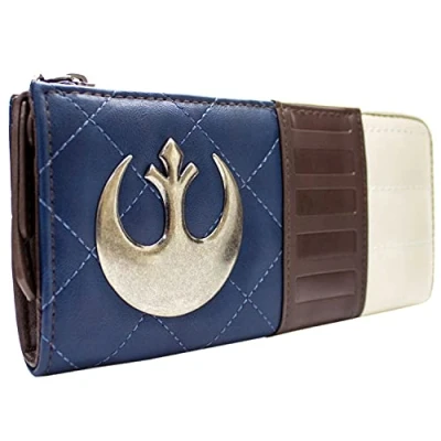 Afbeelding van Star Wars Captain Han Solo Suit Up Rebel Embleem Portemonnee/Beurs Clutch Muntenvakje &amp; Kaarthouder, Blauw