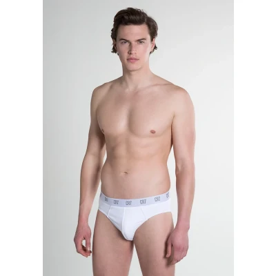 Afbeelding van CR7 Cristiano Ronaldo Herenslips 3P Basic Brief Zwart/Wit katoen Small Heren