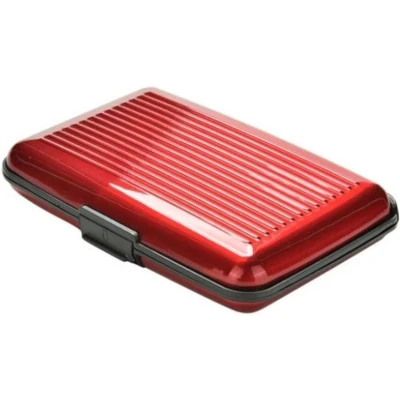 Afbeelding van RFID Creditkaarthouder Pasjeshouder Aluminium Portemonnee Pasjes Wallet Rood Creditcard Case Visitiekaarthouder