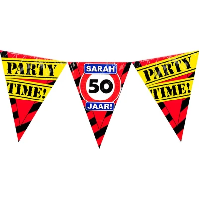 Afbeelding van Slinger 50 jaar Sarah Verkeersbord 10mtr