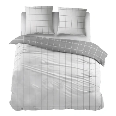Afbeelding van Snoozing Ellemieke Dekbedovertrek Eenpersoons 140x200/220 cm Grijs