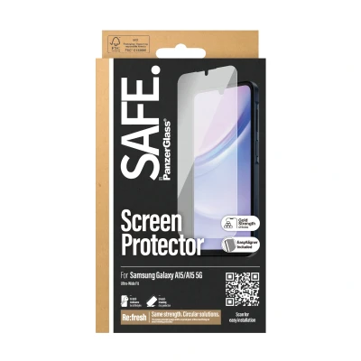 Afbeelding van Screenprotector Samsung Galaxy A15 (5G): PanzerGlass SAFE Ultra Wide Fit incl. applicator