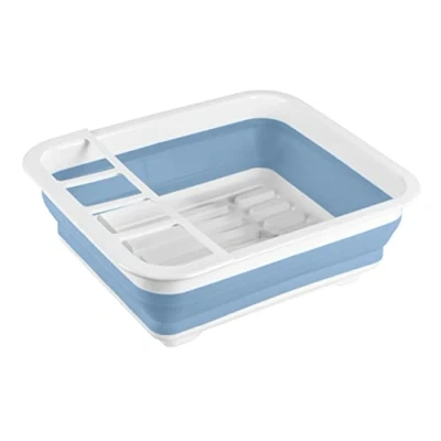 Afbeelding van Wenko Afdruiprek 31 X 36,5 Cm Blauw/wit