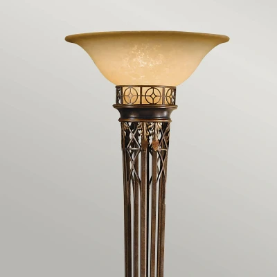 Afbeelding van FEISS Uplighter vloerlamp Opera, hoogte 189 cm, goud gebruineerd