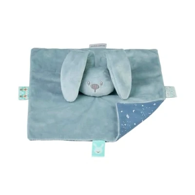 Afbeelding van Nattou Lapidou knuffeldoek haas, turquoise, mini