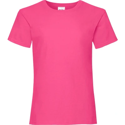 Afbeelding van Fruit Of The Loom Meisjes Kinderen Valewewight T shirt met korte mouwen (Fuchsia)