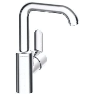 Afbeelding van Hansa primo 1 gats wastafelkraan met zijbediening zonder waste 150 draaibare uitloop 14 2cm chroom 49552203