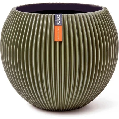 Afbeelding van Capi Europe Vaas bol Groove Colours 22x18 Groen