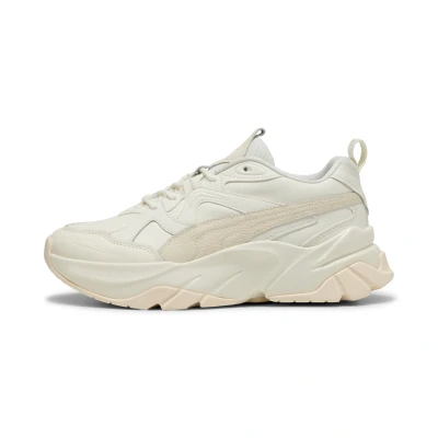 Afbeelding van Puma Sophyr Sneakers laag Warm whitealpine snow, Dames, Maat: 40.5, white alpine snow Leer en textiel