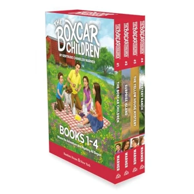 Afbeelding van The Boxcar Children Mysteries Boxed Set 1 4: Children; Surprise Island; Yellow House; Mystery Ranch