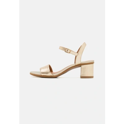 Afbeelding van Geox Aurely Sandalen, Dames, Maat: 37.5, Light gold Schaapsleer