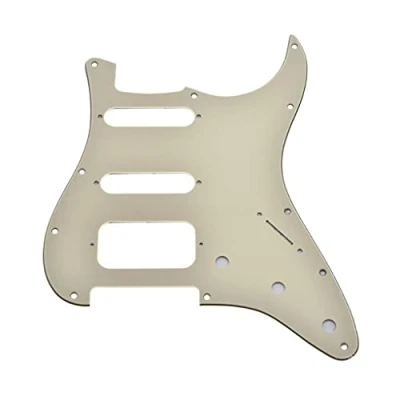 Afbeelding van Dopro 11 gaats Strat HSS Gitaar Pickguard 2 Schroef Humbucking Pickup Mount Past Amerikaanse Fender Stratocaster Cream 3 laags