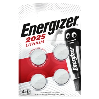 Afbeelding van Energizer Knoopcellen Lithium Cr2025, Blister Van 4 Stuks