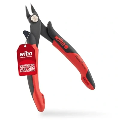 Afbeelding van Wiha Alicates de corte diagonal Electronic con cabeza puntiaguda ancha sin chaflán 130 mm, 5 1/2&quot; (27391)