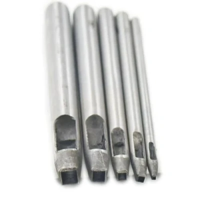 Afbeelding van fujiyuan 5 STKS 1mm 2mm 3mm 4mm 5mm Punch Cutter Tool Hollow Vierkante Gat Staal Lederen Riem Horloge Band tas pakket