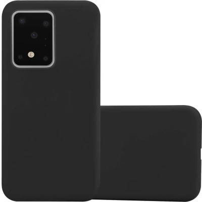 Afbeelding van Cadorabo Hoesje geschikt voor Samsung Galaxy S20 ULTRA in CANDY ZWART Beschermhoes TPU silicone Case Cover