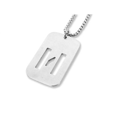 Afbeelding van Amanto Ketting Alef 316L Staal Dogtag 41x25mm 60cm