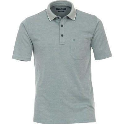 Afbeelding van Casa Moda polo heren poloshirt normale fit blauw effen