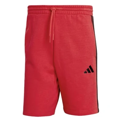 Afbeelding van adidas Heren ESSENTIAL THREE STRIPES FLEECE SHORT, pure ruby/black, S
