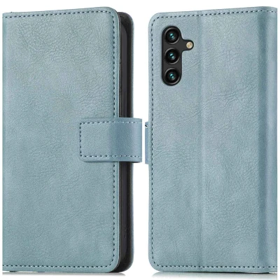 Afbeelding van Samsung Galaxy A13 (5G) Hoesje Kunstleder iMoshion Bookcase Lichtblauw Telefoonhoesje