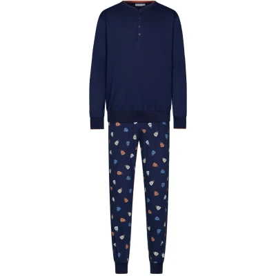 Afbeelding van Heren pyjama badmintonshuttles Pastunette Blauw Maat XXL