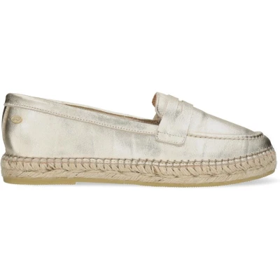 Afbeelding van Fred de la Bretoniere 152010234 Espadrilles, Dames, Maat: 38, Goud Leer