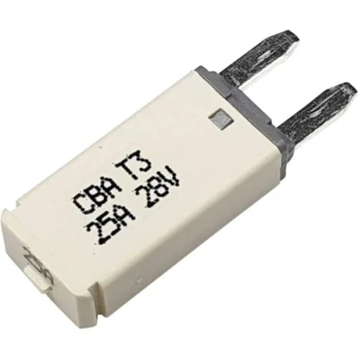 Afbeelding van Hansor Circuit Breaker Mini, type 3. Handmatige reset, 25A CBA3 Series zekeringautomaat standaard fl