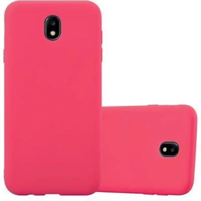 Afbeelding van Cadorabo Hoesje geschikt voor Samsung Galaxy J3 2017 in CANDY ROOD Beschermhoes TPU silicone Case Cover