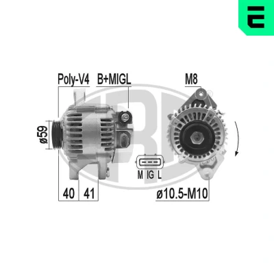 Afbeelding van Dynamo / Alternator ERA 209371A