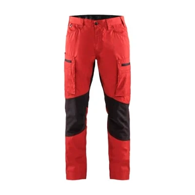 Afbeelding van Blaklader Service werkbroek met stretch 1459 1845 Rood/Zwart C60